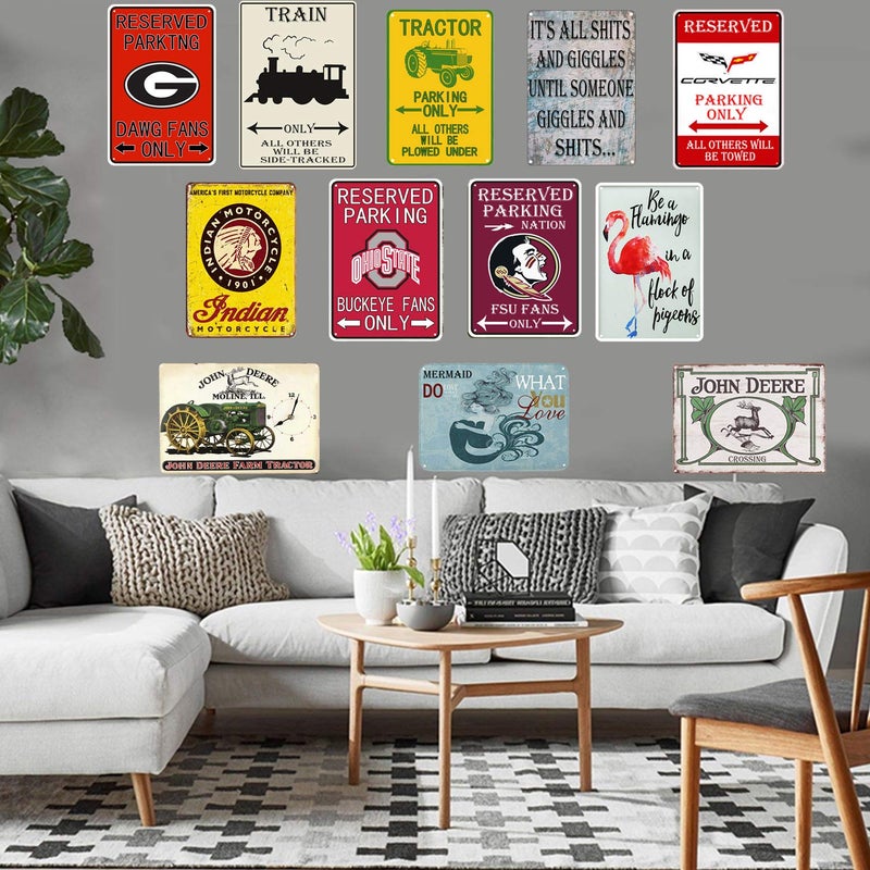 ELLASSAY Flytime Tractor Tin Sign Parking Only All Others Will Be Plowed Under Outdoor Garden Metal Vintage Garage Wall Signs Retro Decor Road Country 8X12Inch - Image 5